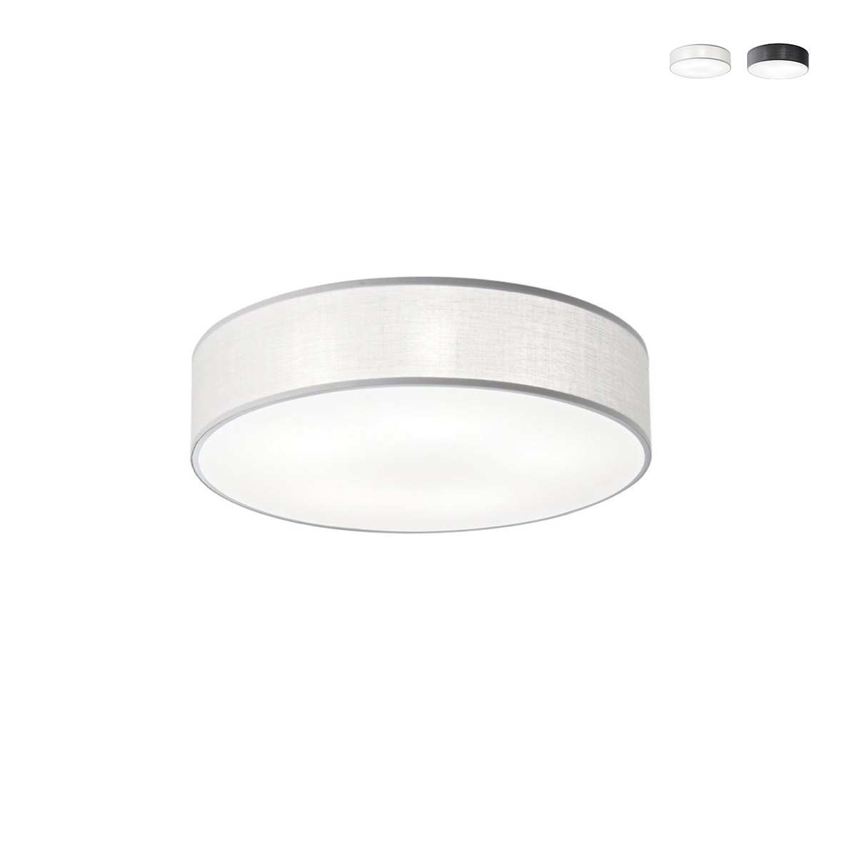 Moderne runde Deckenleuchte 57cm aus Metall und buntem Stoff Capital Aktion Moderne runde Deckenleuchte 57cm aus Metall und buntem Stoff Capital Aktion