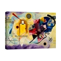Moderner abstrakter Kunstdruck auf Leinwand Yellow, Red & Blue Kandinsky Aktion