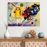 Moderner abstrakter Kunstdruck auf Leinwand Yellow, Red & Blue Kandinsky Verkauf
