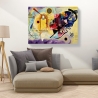 Moderner abstrakter Kunstdruck auf Leinwand Yellow, Red & Blue Kandinsky Sales