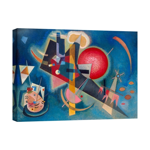 Moderner abstrakter Kunstdruck auf Leinwand Canvas Kandinsky Im Blau Aktion