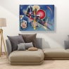 Moderner abstrakter Kunstdruck auf Leinwand Canvas Kandinsky Im Blau Sales