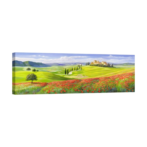 Landschaftsbild Hügellandschaft "Verso il borgo" in der Toskana von Adriano Galasso Aktion