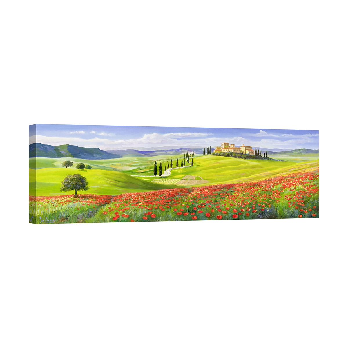 Landschaftsbild Hügellandschaft "Verso il borgo" in der Toskana von Adriano Galasso Aktion