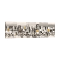 Modernes abstraktes Gemälde auf Leinwand Manhattan & Brooklyn Bridge Luigi Florio Aktion