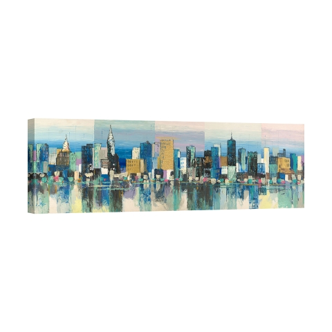 Modernes Leinwandbild Stadtlandschaft Manhattan Aqua Luigi Florio Aktion