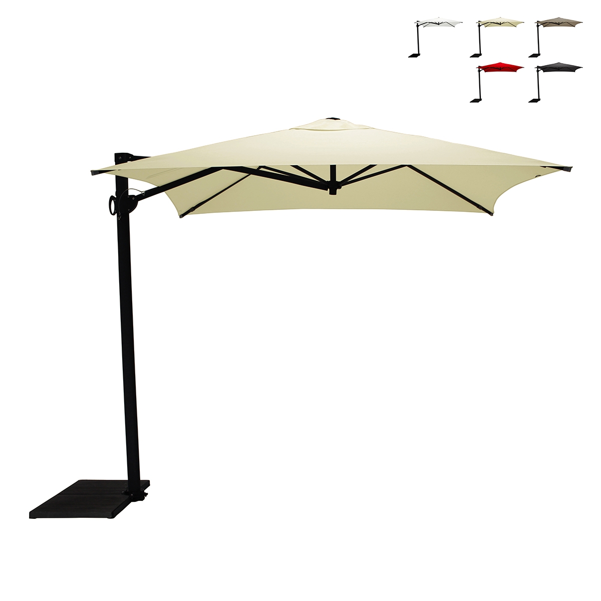 UV50+ quadratischer Ampelschirm 250x250 für Garten Trend