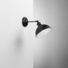 Vintage Wandleuchte aus schwarzem Metall Charleston AP Aktion