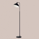 Stehlampe aus schwarzem Metall im Vintage-Stil Charleston LP Angebot
