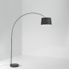 Bogenlampe aus Metall mit Marmorsockel und Stoffschirm Dream Verkauf