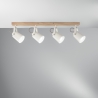Deckenleuchte Holz Metall Schiene vier schwenkbare Lichter Eda LS4 Aktion