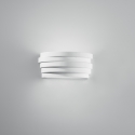 Lackierbare Gips-Wandleuchte mit satiniertem Glasdiffusor Flow Aktion