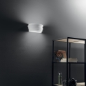 Lackierbare Gips-Wandleuchte mit satiniertem Glasdiffusor Flow Verkauf