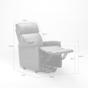 Elektrischer Relax-Sessel Amalia Fix aus Kunstleder mit Aufstehhilfe für Senioren 