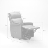 Elektrischer Relax-Sessel Amalia Fix aus Kunstleder mit Aufstehhilfe für Senioren 