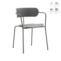 4er-Set Stühle aus Metall und Polypropylen im modernen Design Asmar Aktion