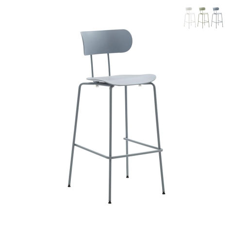 2er-Set Hocker aus Metall und Polypropylen im modernen Design Jovai Aktion