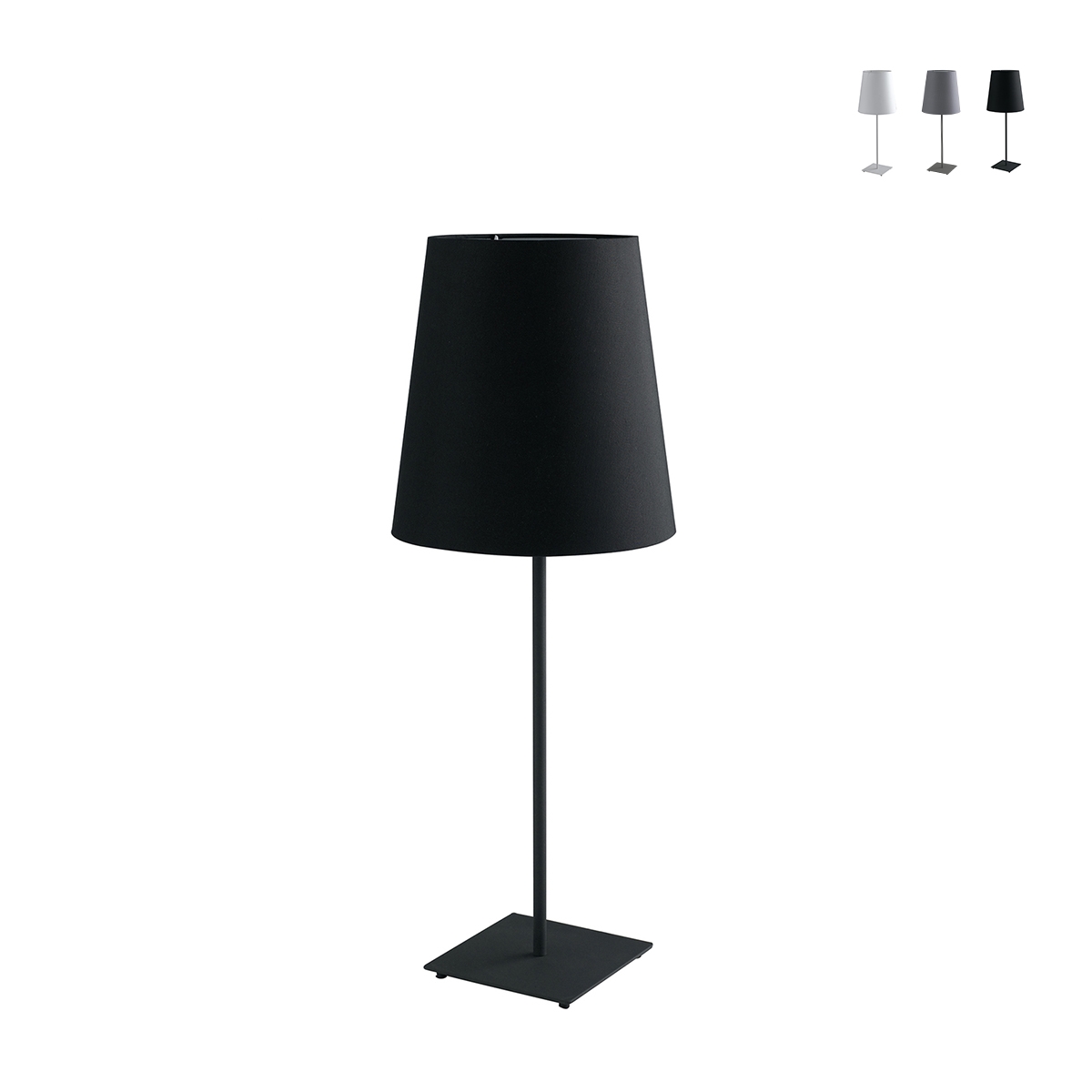 Metall-Tischlampe mit Stoffschirm Elvis