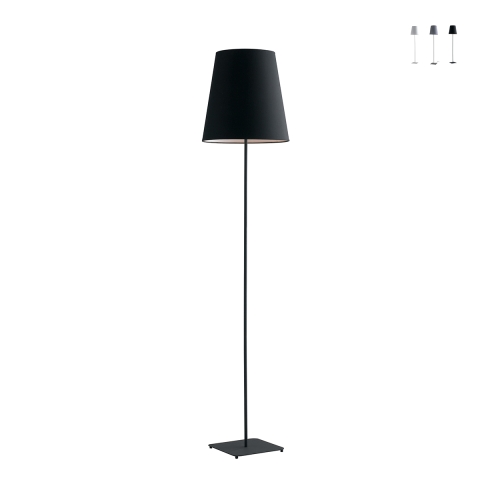 Stehlampe aus Metall mit Stoffschirm 155 cm Elvis Aktion