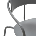 4er-Set Stühle aus Metall und Polypropylen im modernen Design Asmar Modell