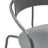 4er-Set Stühle aus Metall und Polypropylen im modernen Design Asmar Modell