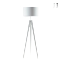 Stehlampe Dreibein aus Metall mit Stoffschirm Ibis Aktion