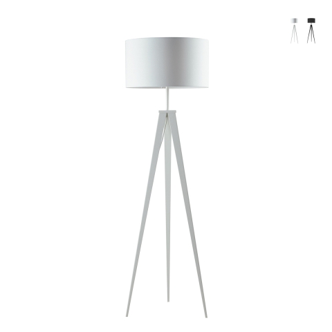 Stehlampe Dreibein aus Metall mit Stoffschirm Ibis Aktion