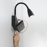 Wandapplikation aus Metall mit flexiblem Leuchtarm und USB-Anschluss Gulp Verkauf