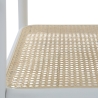 Quadratischer Couchtisch aus lackiertem Holz mit Wiener Geflecht Ablage Thomas Lagerbestand