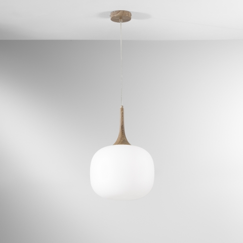 Moderner Pendelleuchter mit opalweißem Glaslicht Jaipur Aktion