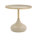Runder Design-Couchtisch beige Vaskh Aktion