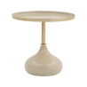 Runder Design-Couchtisch beige Vaskh Aktion