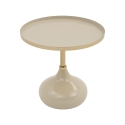 Runder Design-Couchtisch beige Vaskh Verkauf