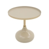 Runder Design-Couchtisch beige Vaskh Verkauf
