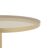 Runder Design-Couchtisch beige Vaskh Angebot