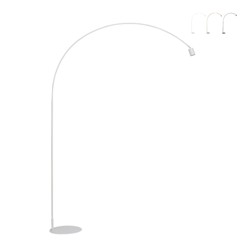 Minimalistischer Bogen-Stehleuchte aus Metall mit schwenkbarem Lichtpunkt Maison Aktion