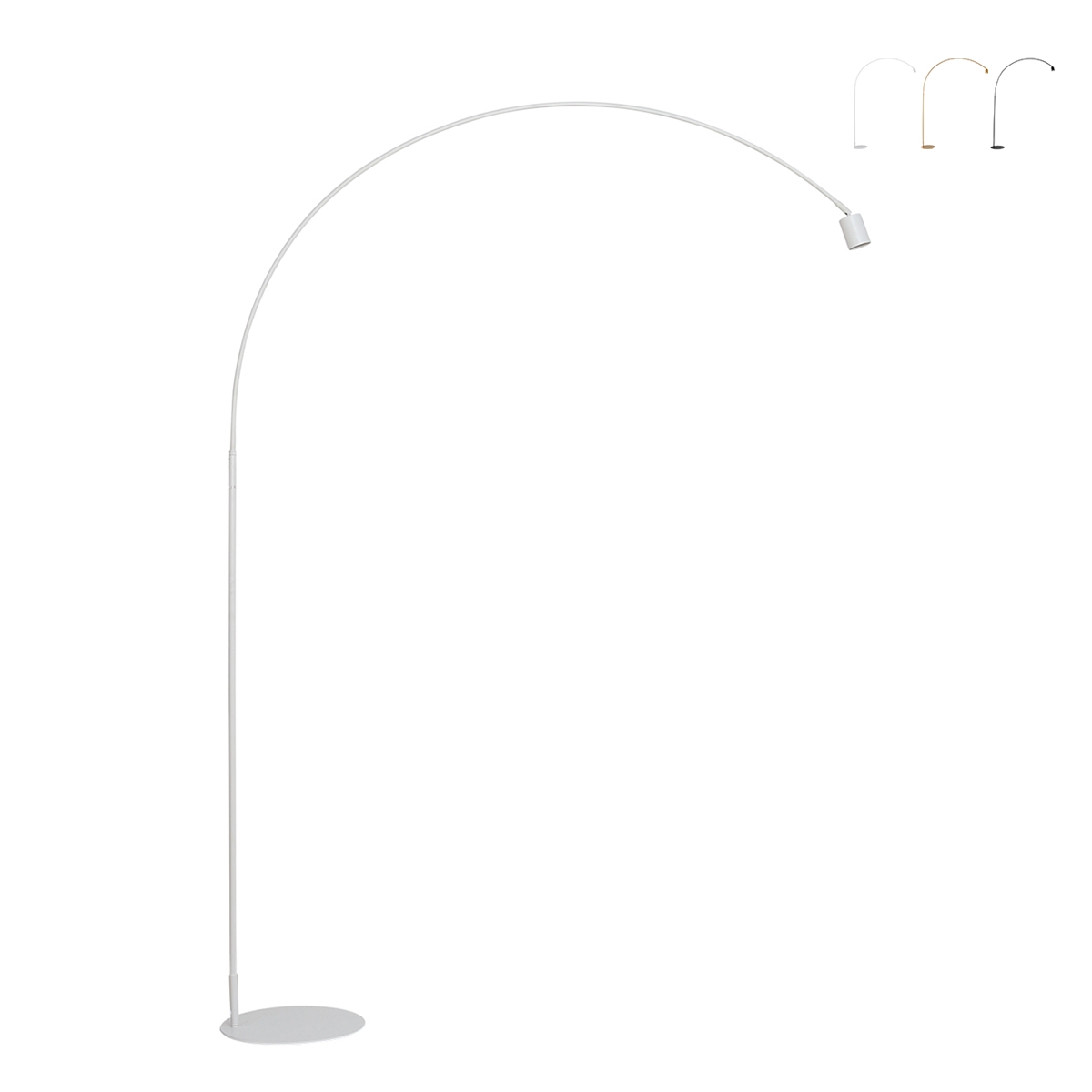 Minimalistischer Bogen-Stehleuchte aus Metall mit schwenkbarem Lichtpunkt Maison