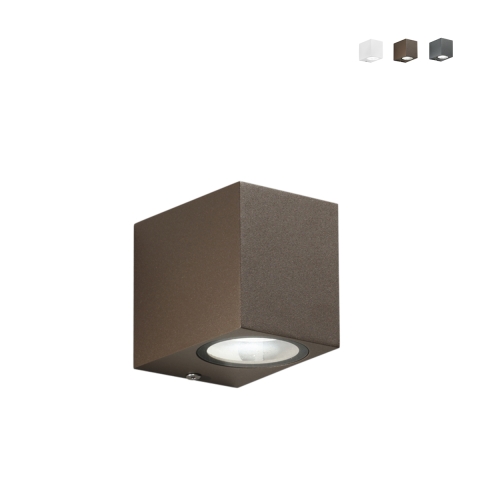 Moderne Außenwandleuchte für Garten aus Aluminium Qubo Aktion