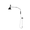 Metall-Wandleuchte mit schwenkbarem Lampenschirm im Industriedesign Morgan Sales