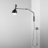 Metall-Wandleuchte mit schwenkbarem Lampenschirm im Industriedesign Morgan Verkauf