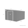 Gartenhaus aus Metall für Werkzeuge 279x321x203cm Maratea Auswahl