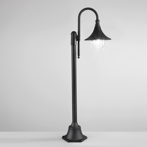 Gartenstehlampe Außenbereich Aluminium Schwarz H130 cm Pavia Aktion