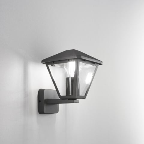 Aluminium Gartenlaterne Wandlampe mit Prisma-Glas Aktion