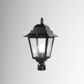 Klassischer Gartenlampenkopf aus Aluminium und Glas Roma Aktion