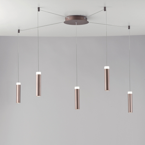 LED-Deckenleuchte mit 5 Hängeleuchten, modernes Design Candle Aktion