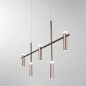 Moderner LED Kronleuchter aus Metall, 5-flammig, Candle Design Sales