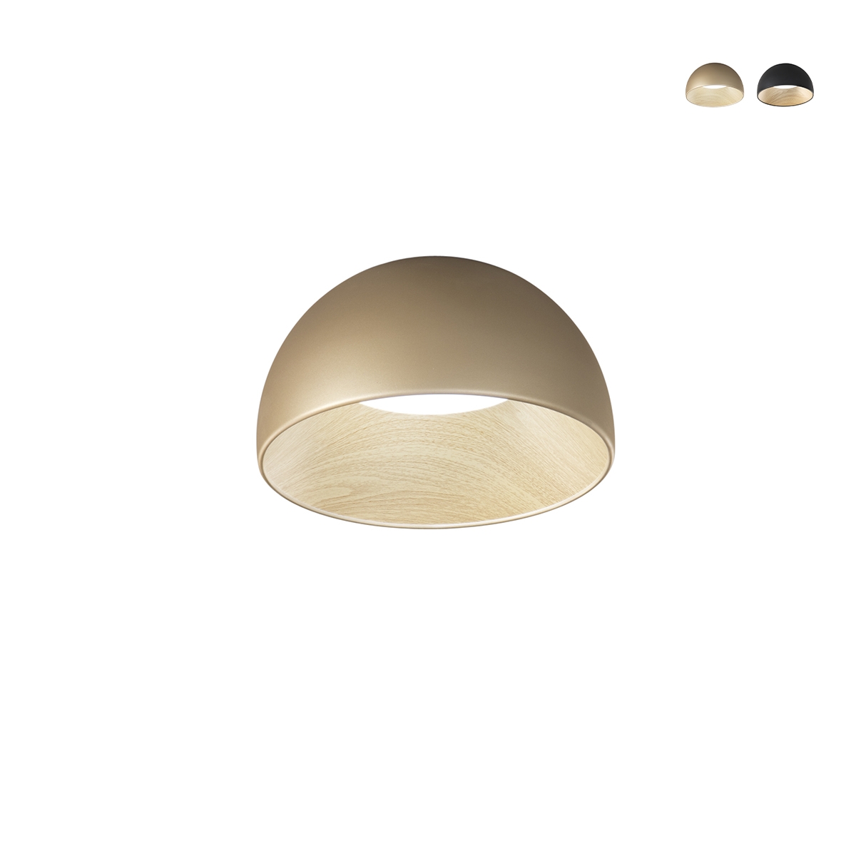 Runde LED-Deckenleuchte aus Metall 35cm mit dimmbarer Beleuchtung Coco