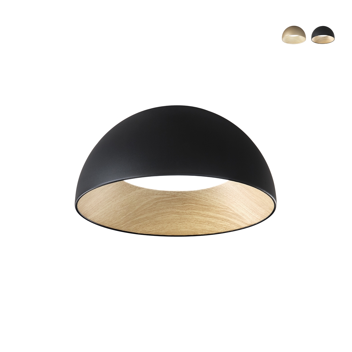 Runde Deckenleuchte 50cm aus Metall mit dimmbarem LED-Licht Coco