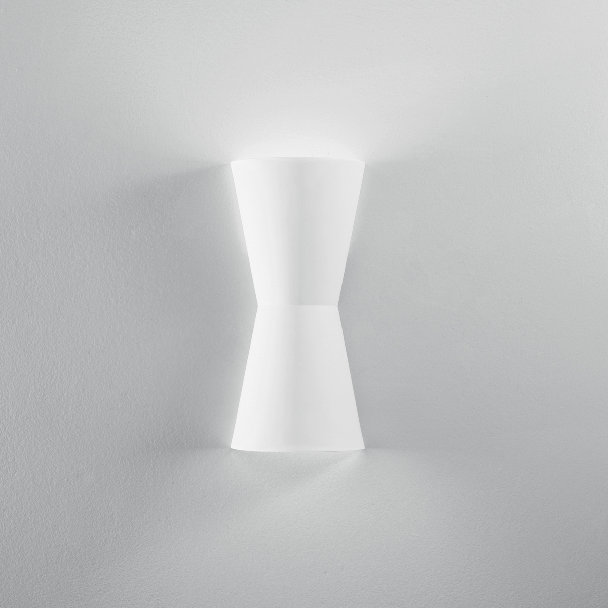 Moderne Wandlampe aus weißem, lackierbarem Gips Clepsydra