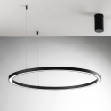 Runder LED-Pendelleuchter aus Aluminium 120 cm Hoop Verkauf